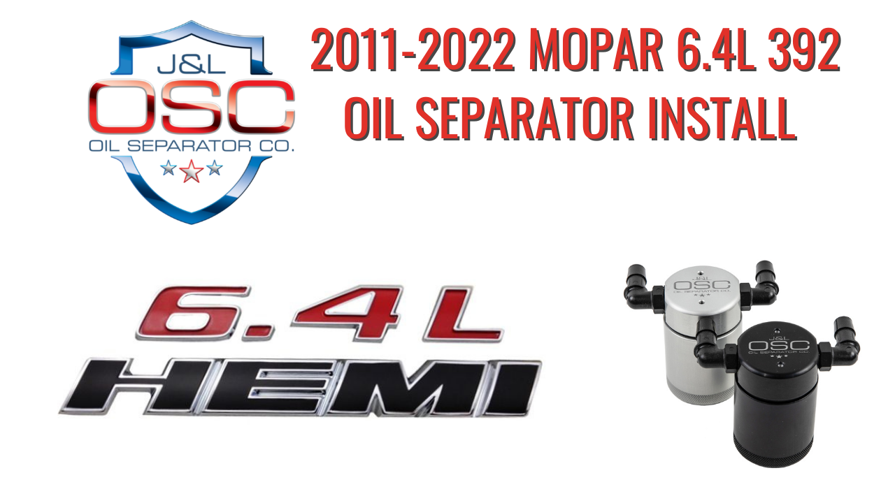 2011-2018 SRT 6.4L Hemi JLT Oil Separator 3.0 Passenger Side Black